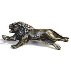 Emenee MK1019-AMS Home Classics Collection Lion 3 inch x 1/2 inch in Antique Matte Silver inspiration Series
